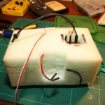 Foam core housing power supply, camera triggers